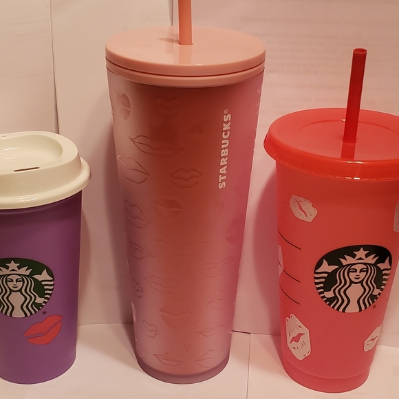 Starbucks Pink lips Custom bundle tumblers